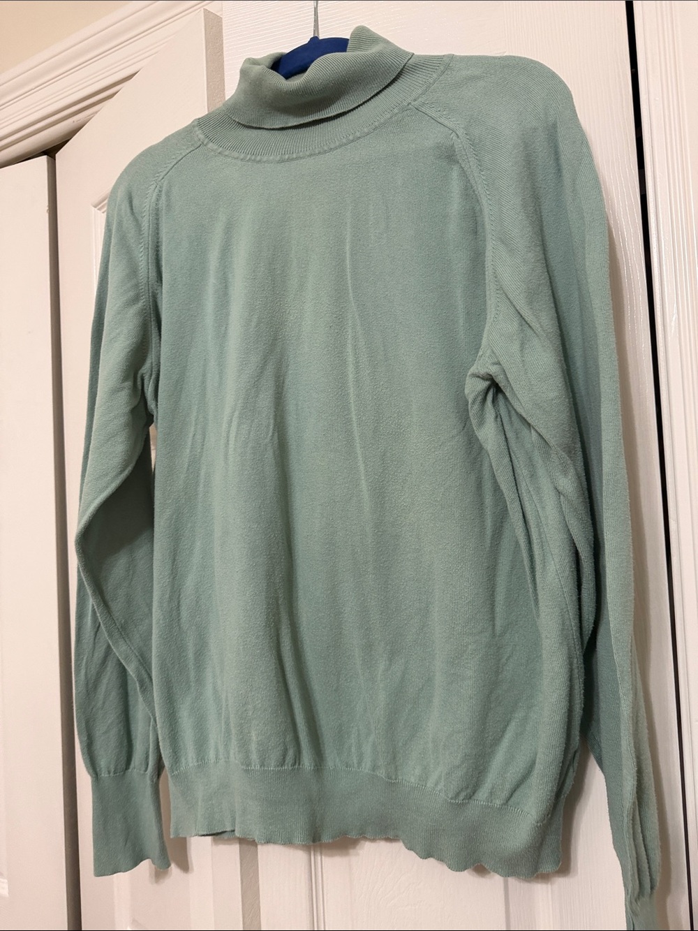 Talbots Vintage Womens Sage Green Turtleneck Sweater